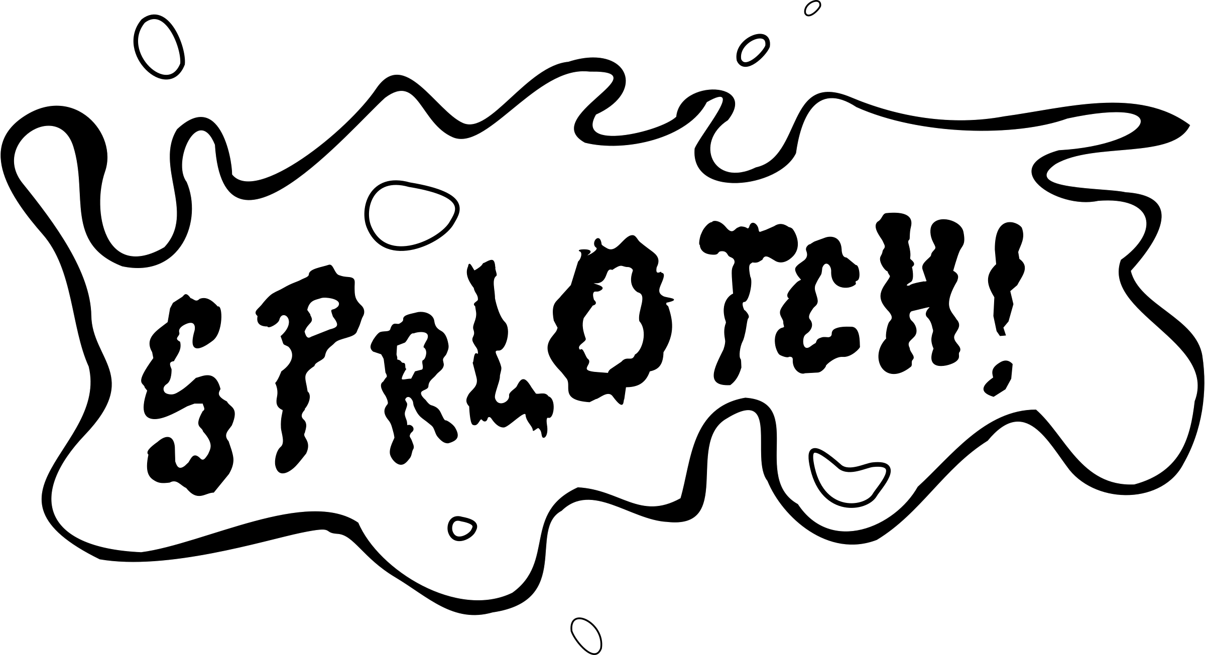 This Free Icons Png Design Of Sprlotch In Black And (2400x1305), Png Download