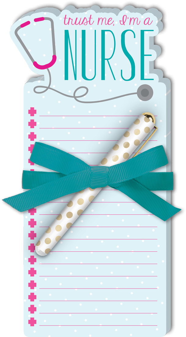 Nurse Stethoscope Note Pad With Pen (1200x1200), Png Download