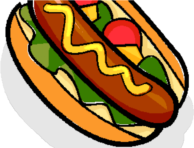 Hot Dog Clipart Cookout Food - Hot Dog Clip Art (640x480), Png Download