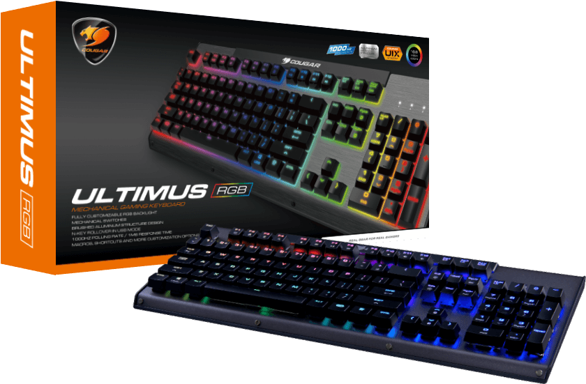 Cougar Ultimus Rgb Mechanical Gaming Keyboard- Blue - Cougar Ultimus Rgb Mechanical Keyboard (900x650), Png Download