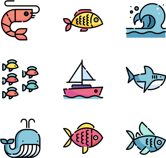 Sea Life - Flat Icon Employee (600x564), Png Download