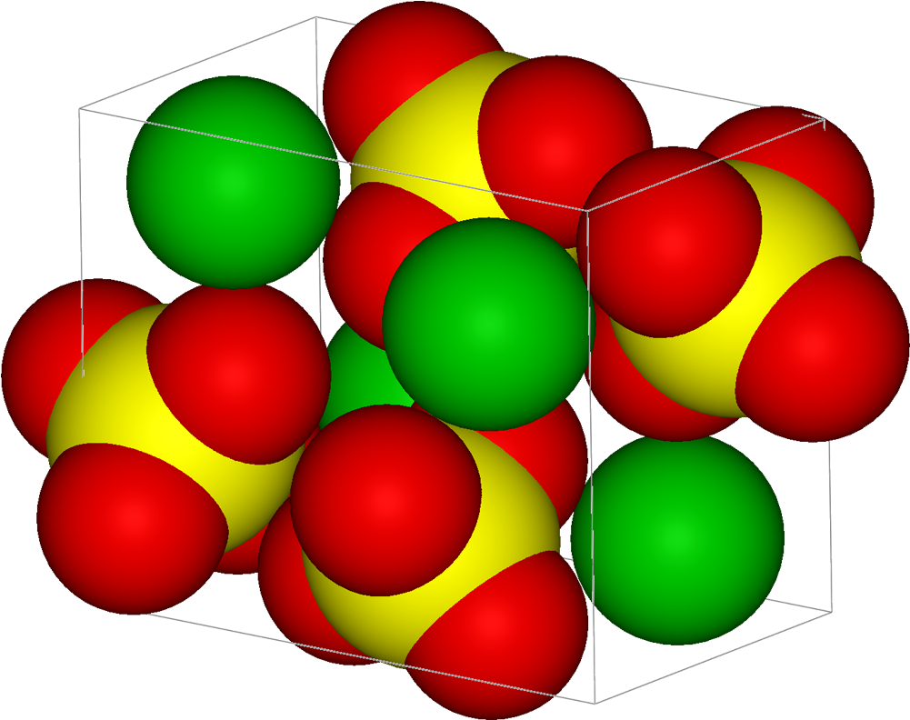 Barium Sulfate Suspension - Barium Sulfate Unit Cell (1100x891), Png Download