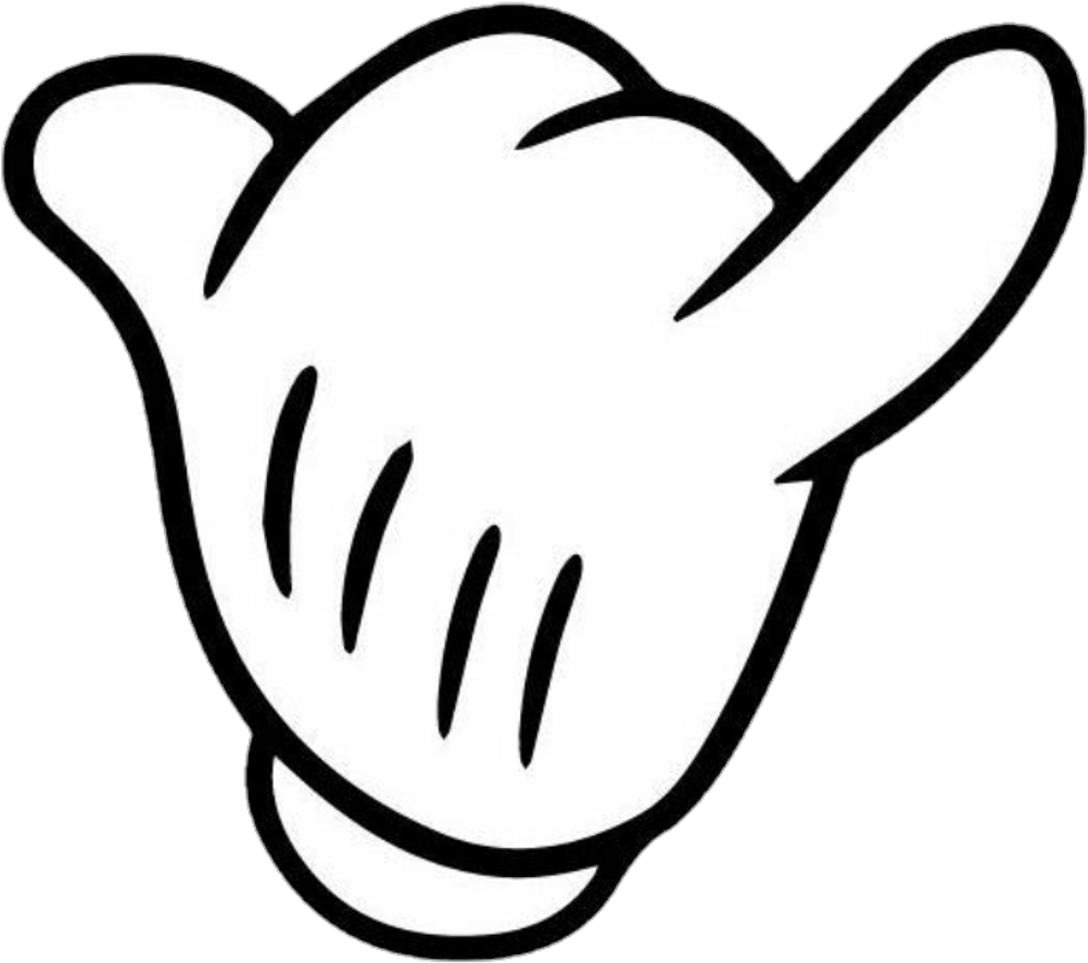 #mikymouse #mikymause #hand #call #callme #tumblr #png - Mickey Mouse Hand Signs (1024x947), Png Download