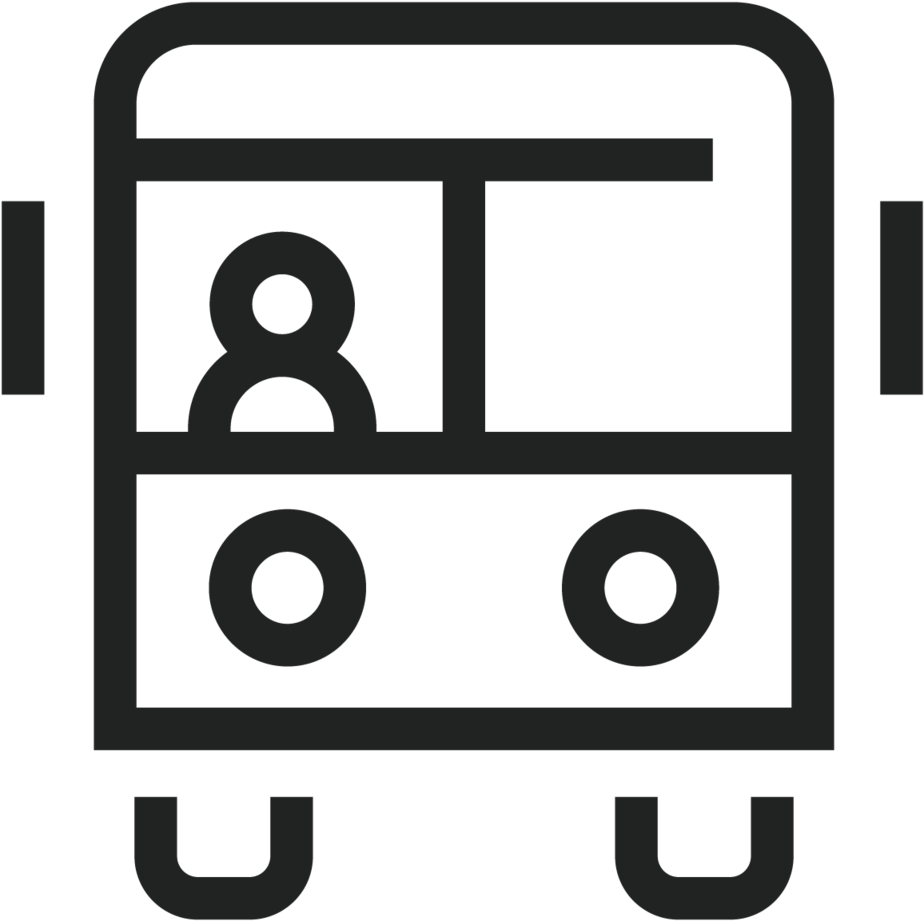 Cmp005 Icons Bus Black (1000x1000), Png Download