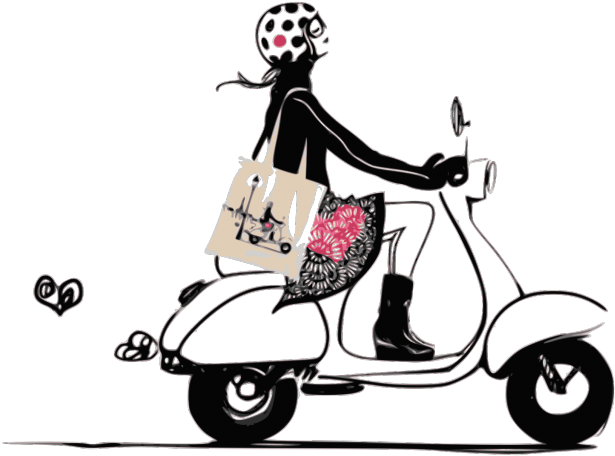 Scooter Clipart Vespa - Vespa (640x480), Png Download