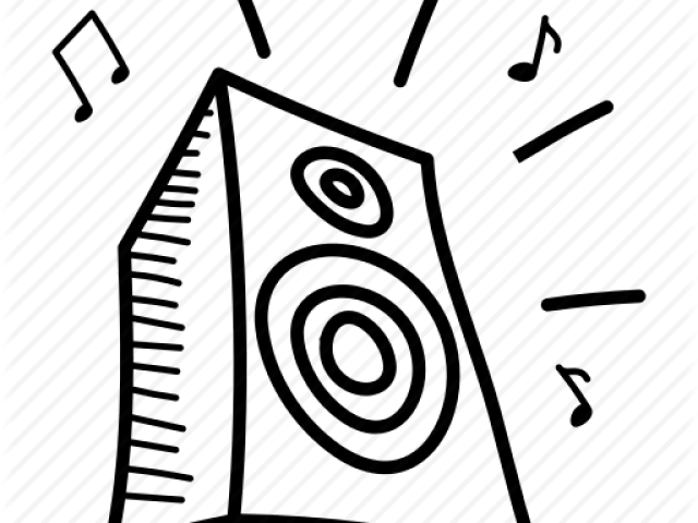 Drawn Speakers Music Icon - Illustration (640x480), Png Download