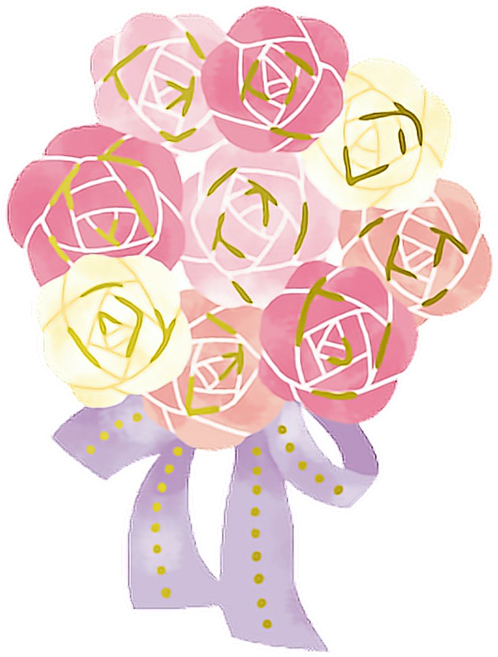 Rose Sticker - Garden Roses (1024x1350), Png Download