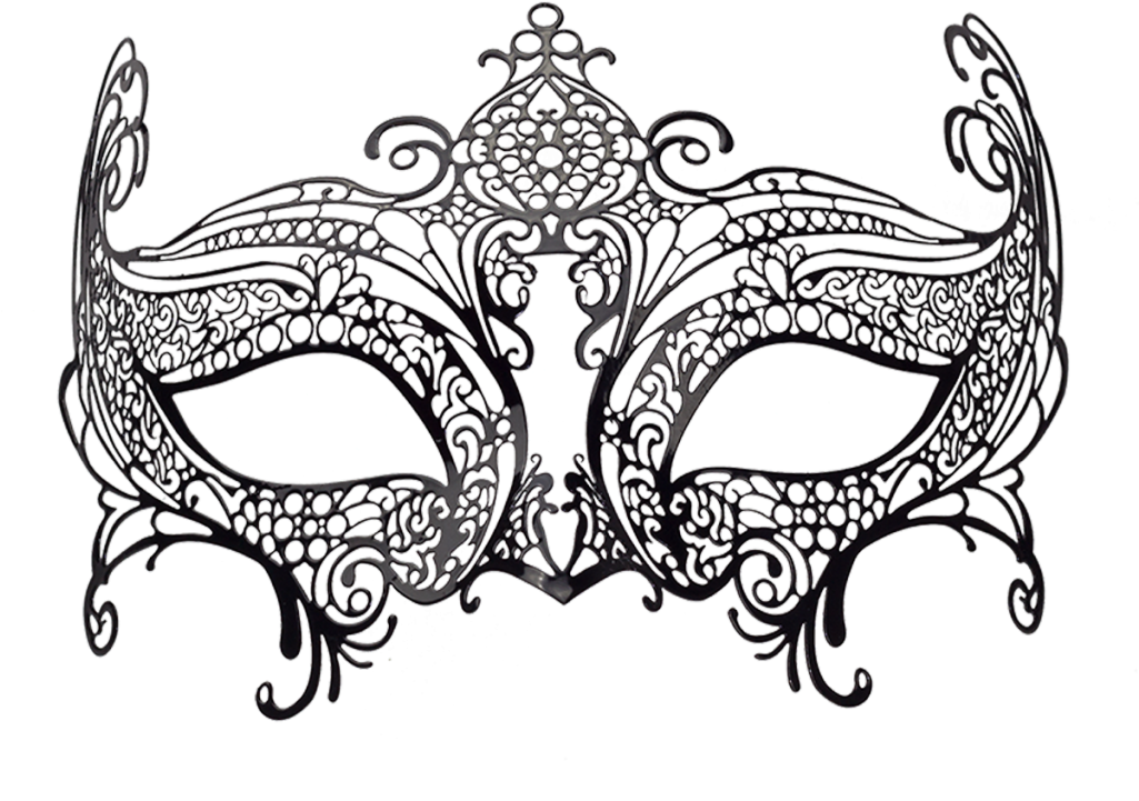 Butterfly Mask - Venezianische Maske Schwarz (1024x768), Png Download