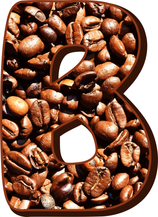 Jamaican Blue Mountain Coffee Cafe Coffee Bean Kona - Free Coffee Beans Alphabet Png (548x750), Png Download