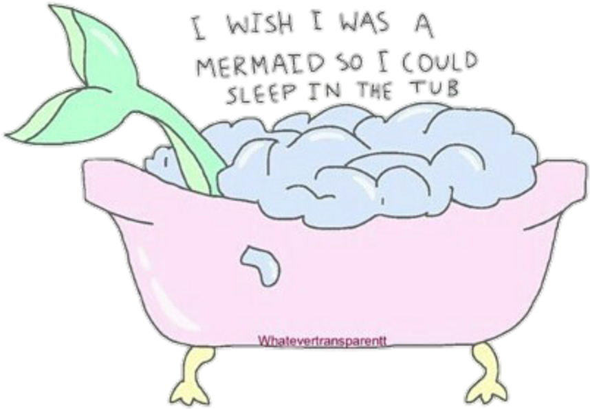 Mermaid Sticker - Cartoon (1024x975), Png Download