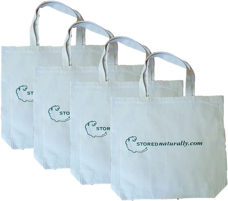 4 X Stored Naturally Market Carry Bags - Tote Bag (1071x694), Png Download