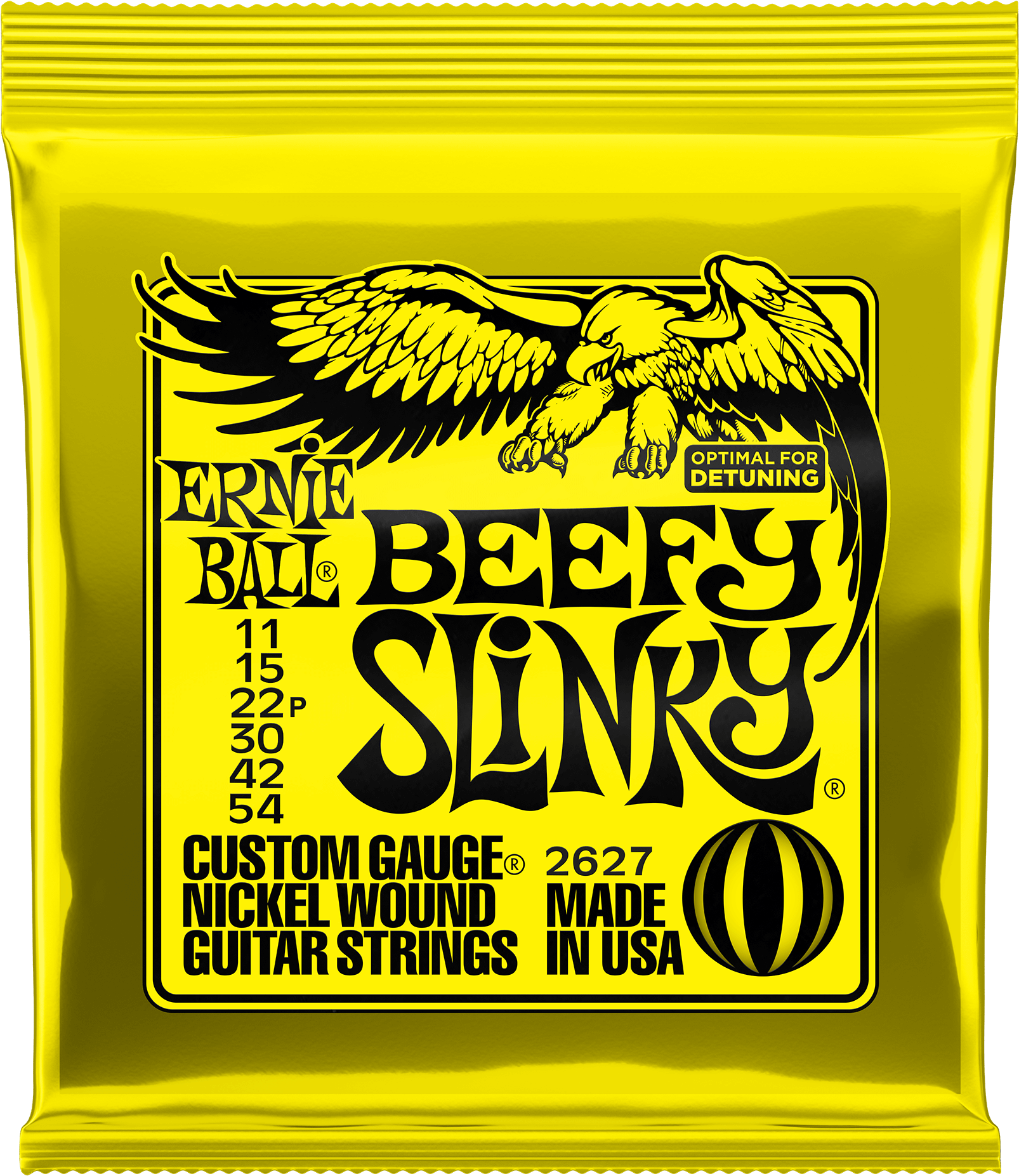 Beefy Slinky Nickel Wound Electric Guitar Strings - Ernie Ball 11 54 (2000x2000), Png Download