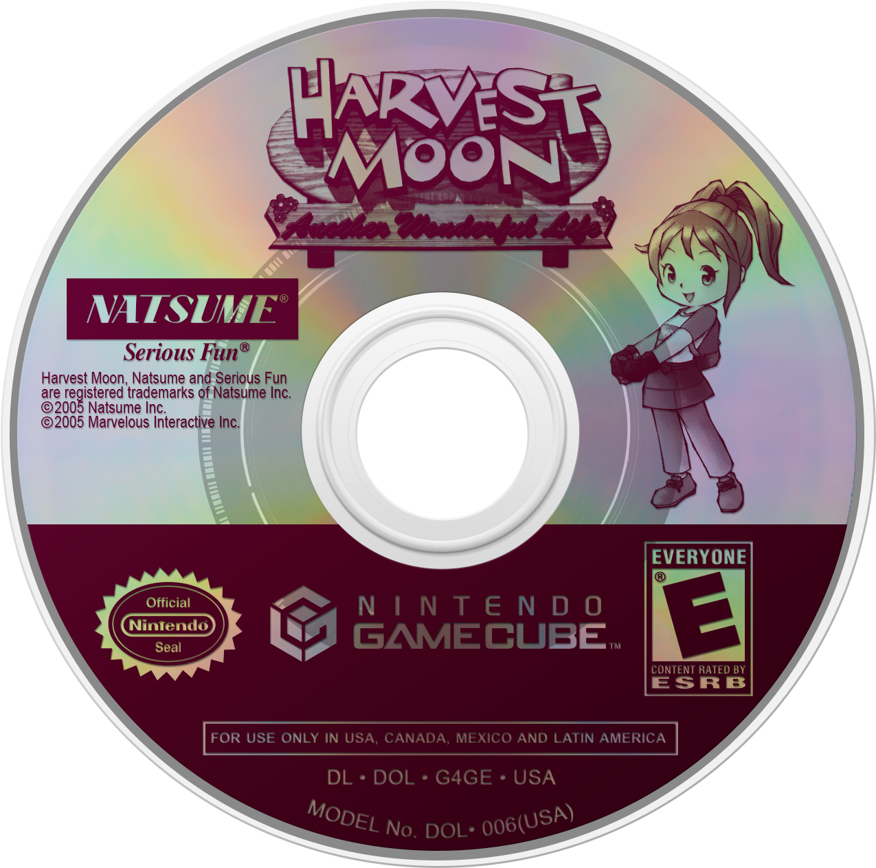 Harvest Moon - Mario Party 7 Disc Gamecube (1280x1280), Png Download