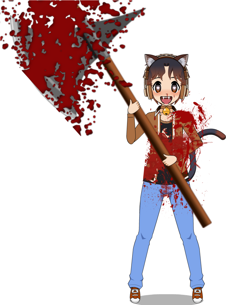 Diffrent Type Of Yandere Purin - Blood Splatter (912x1050), Png Download