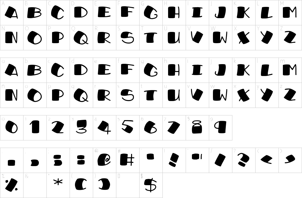 Character Map - Monochrome (963x633), Png Download