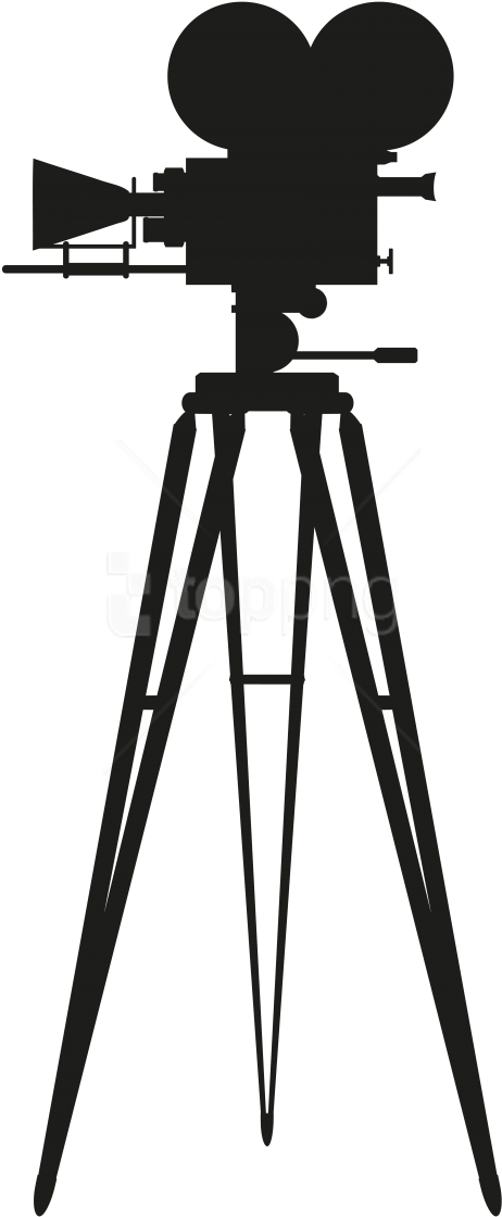 Free Png Download Cinema Camera Silhouette Clipart - Cinema Camera On Stand (480x1127), Png Download