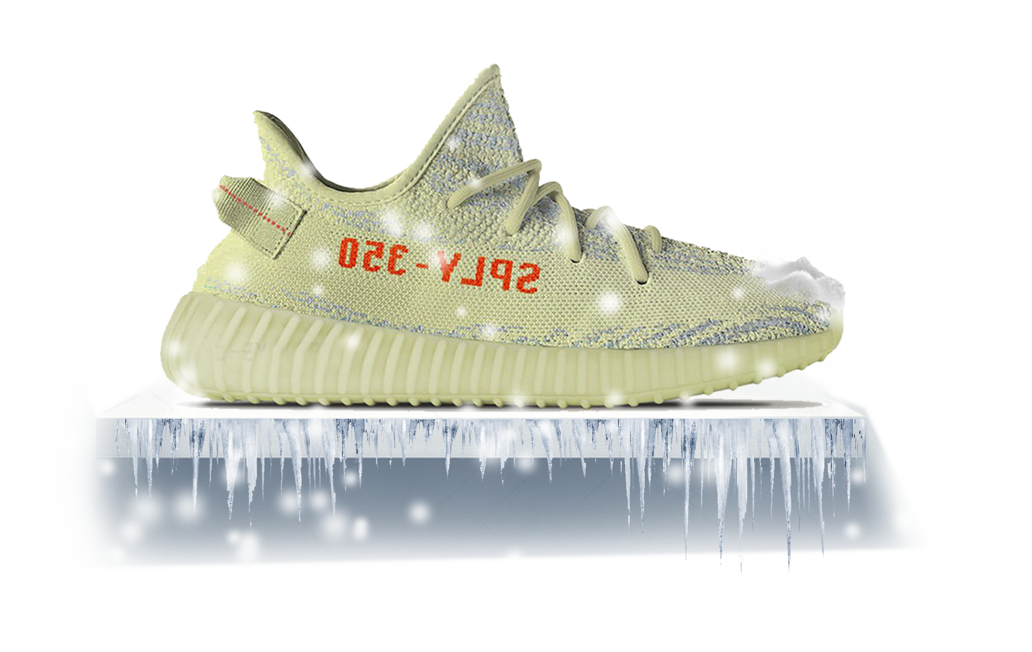 Yeezy Boost Semi Frozen Yellow - Sneakers (2068x1306), Png Download