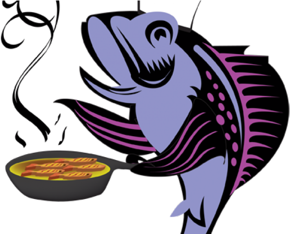 Sandwich Clipart Fried Fish - Fish Frying Fish Clipart (640x480), Png Download