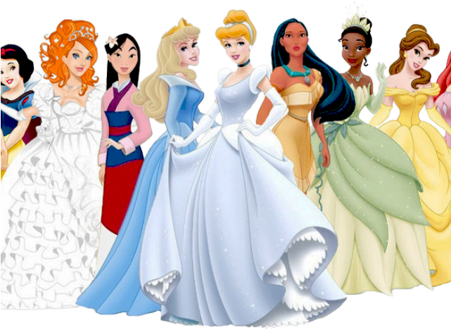 Disney Princesses Clipart Dysney - Disney Princess And Characters (640x480), Png Download