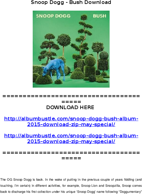 Docx - Snoop Dogg Bush (612x792), Png Download