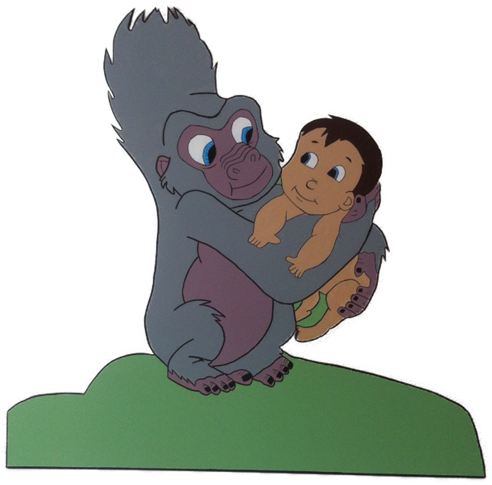 Affe Mit Tarzan - Cartoon (1000x1000), Png Download