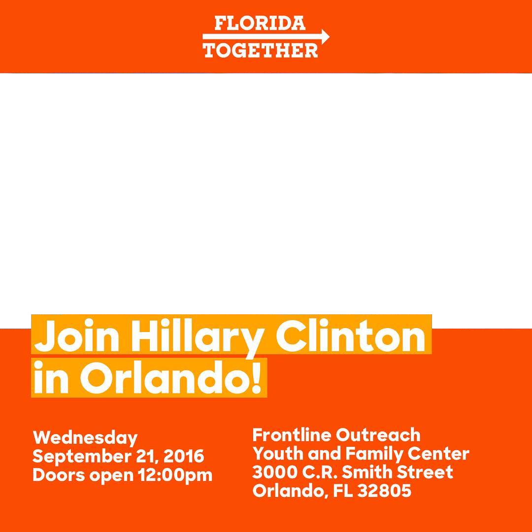 Join Hillary Clinton In Orlando 14287946 - Tan (1080x1080), Png Download