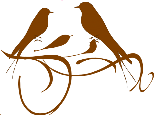 Black Cliparts Free Download Clip Art Carwad - Bird Love Silhouette Vector (640x480), Png Download
