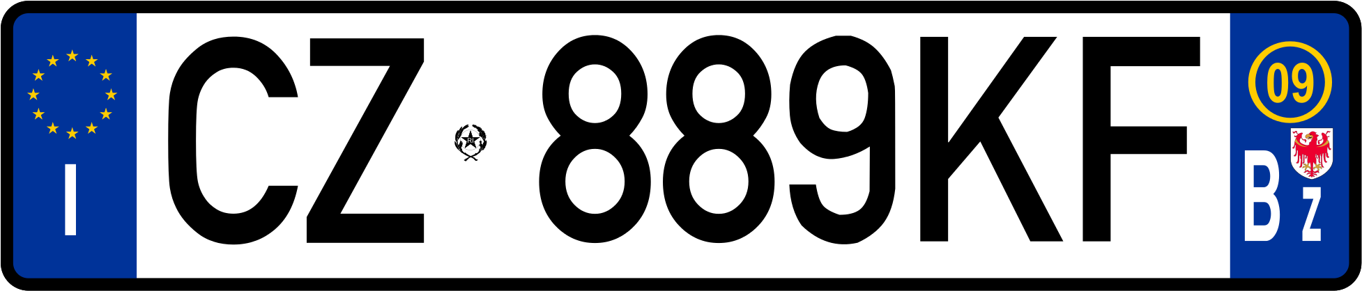 Targa Auto Png - Italy License Plate Png (2000x455), Png Download