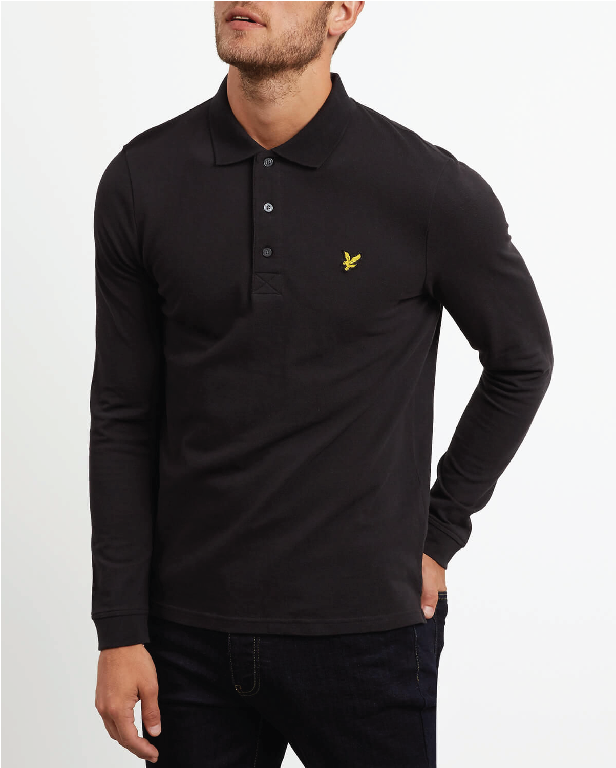 Lyle And Scott Long Sleeve Polo Shirt - Grey Lyle And Scott Polo Long Sleeve (1500x1500), Png Download