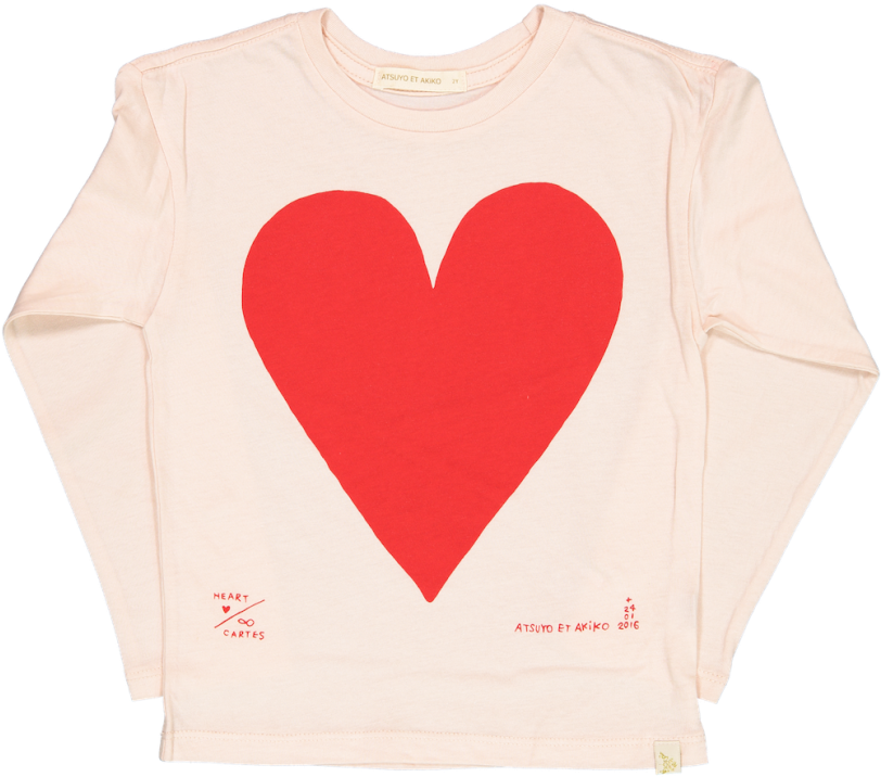 Atsuyo Et Akiko Long Sleeve Tee Carte Heart - Love (960x720), Png Download