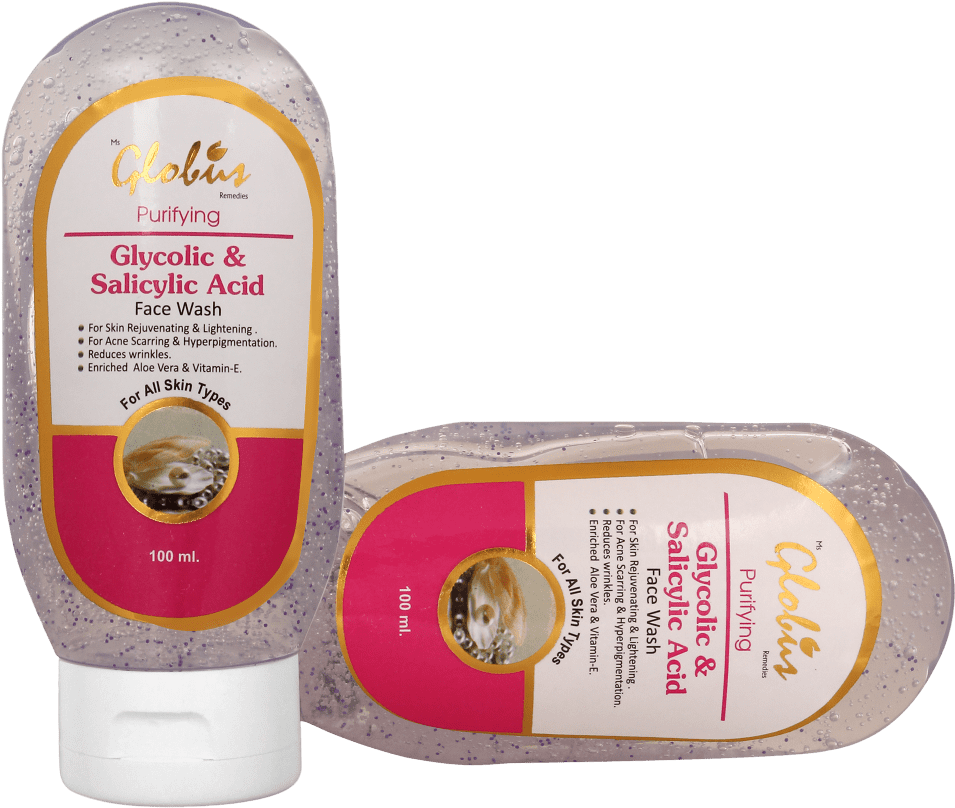 Buy Globus Glycolic Acid And Salicylic Acid Face Wash - Salicylic Acid Face Wash (1000x1000), Png Download