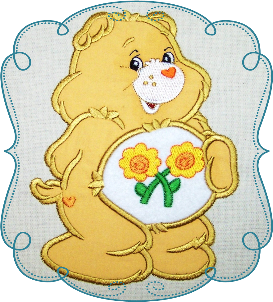 Flower Cuddle Bear - Embroidery Minnie Mouse Christmas Designs (1000x1000), Png Download