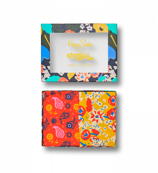 Women Happy Socks 2-pack Wiz Khalifa Cheeky Box Set (548x600), Png Download