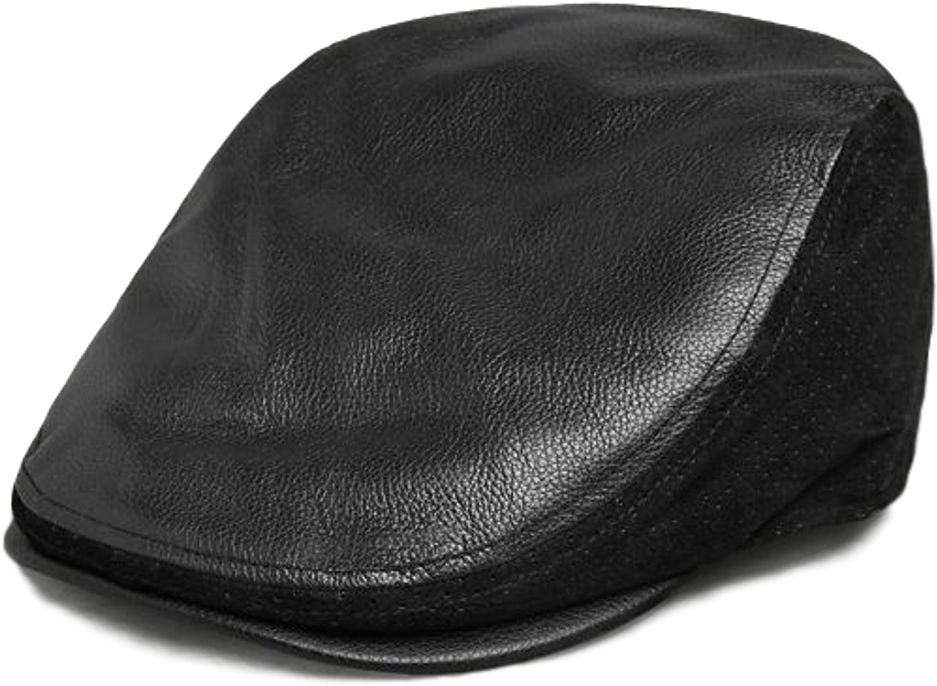 Men's Logo Leather Ivy Cap - Leather (1024x1024), Png Download