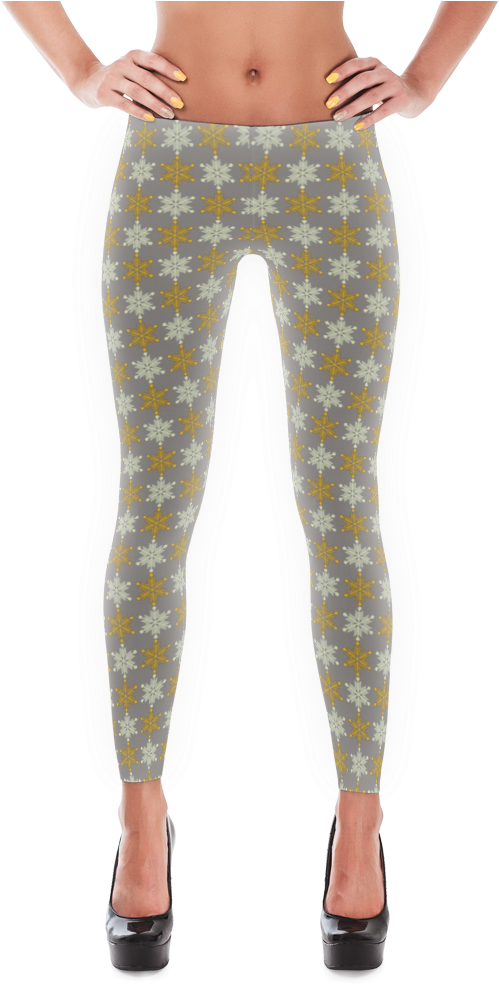 Snowflakes Leggings Roserider - Slim Thick Leggings (1000x1000), Png Download