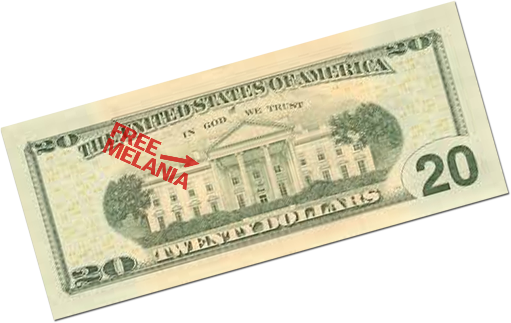 Free Melania Money Stamp - Clear Matte Laminate (2000x2000), Png Download