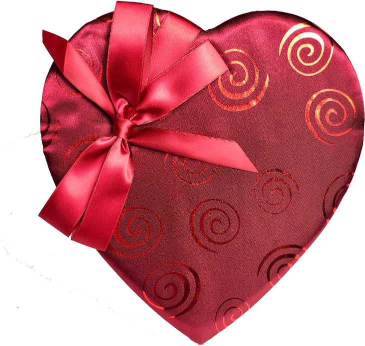 Red Swirl Heart 8oz Or 1lb (755x714), Png Download