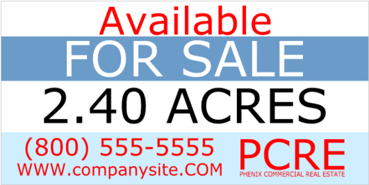 Vinyl Real Estate For Sale Banner With Acreage And - Graphic Design (560x560), Png Download