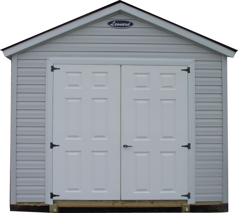 Cottage Style Shed With Vinyl Siding And Double Six - Shed Double Doors (811x725), Png Download
