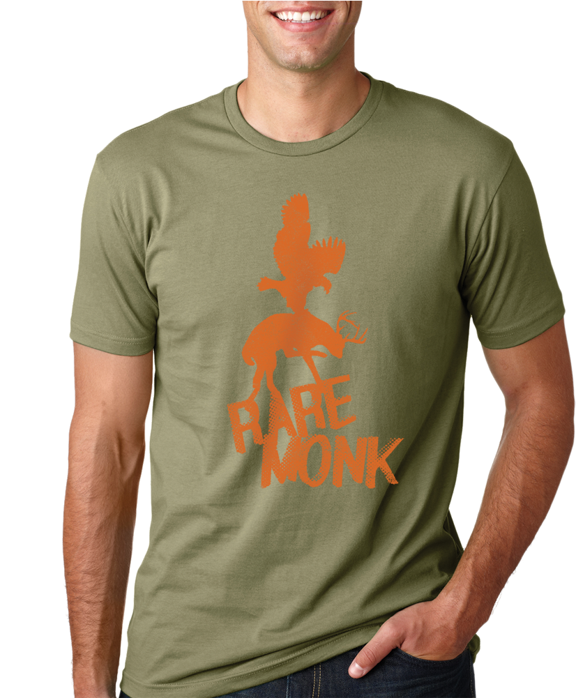 Deer Tee Light Olive On Bod (1000x1000), Png Download