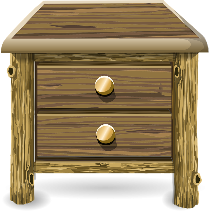 Table Clipart Night Table - Nightstand Clipart Transparent Background (770x720), Png Download