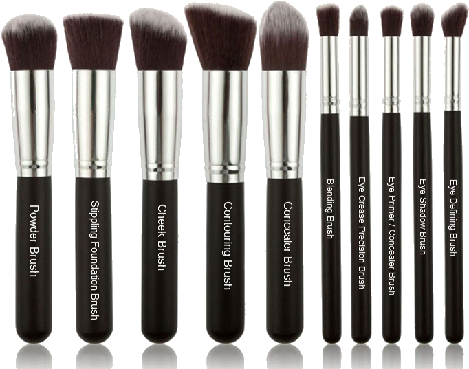 Premium Synthetic Kabuki Cosmetic Makeup Brush Set - 10 Brochas Para Maquillaje Para Qué Sirve (688x570), Png Download