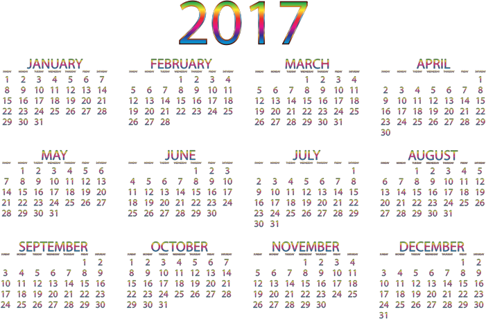 Clipart Calendar Chromatic - Calendar (701x461), Png Download