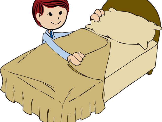 Bed Clipart Png Transparent - Make Your Bed Cartoon (640x480), Png Download