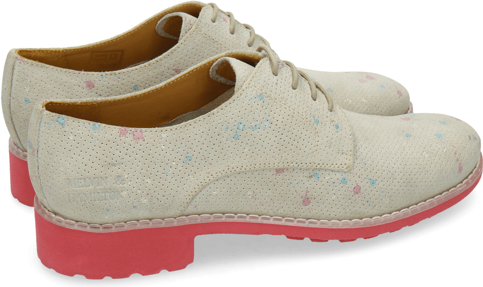 Derby Shoes Ella 11 White Dots Multi - Outdoor Shoe (1024x1024), Png Download