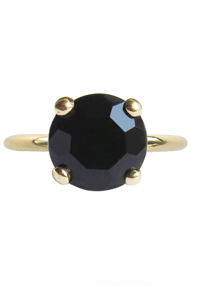 Black Onyx Margaret Ring - Engagement Ring (1000x1000), Png Download