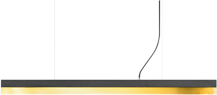 [c1]dark Concrete & Brass Pendant Light L122cm - Ceiling (575x575), Png Download