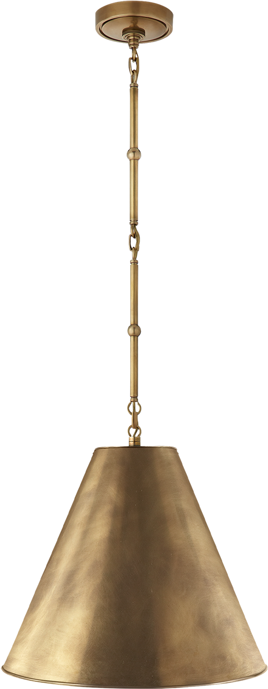 Goodman Small Hanging Light In Hand Rubbed Antique - Brass (1440x1440), Png Download