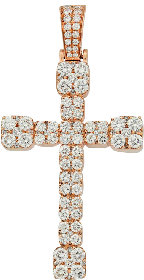 Box Diamond Cross Pendant - Princess Cut Diamond Cross (1000x1000), Png Download