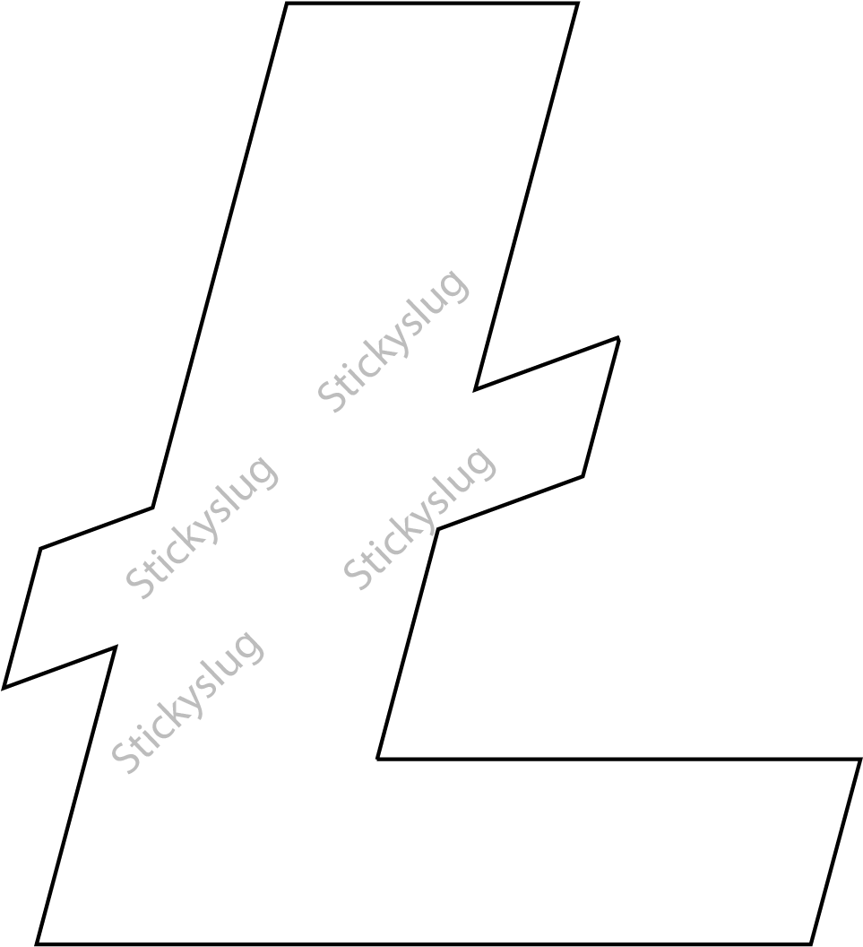 Litecoin Sticker - Logo Litecoin Png (1023x1135), Png Download